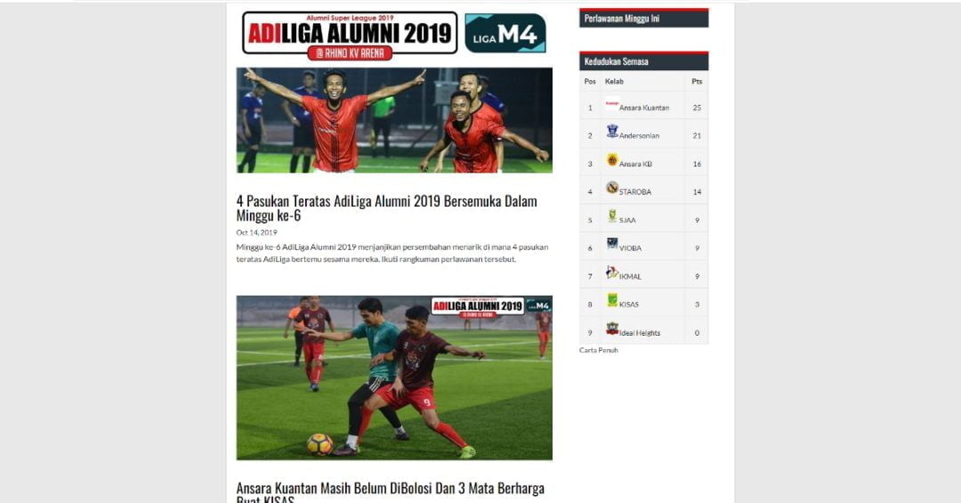 AdiLiga Sports League Website
